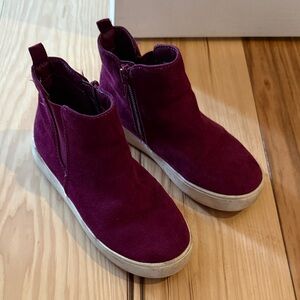 Burgundy Suede Ankle Boots